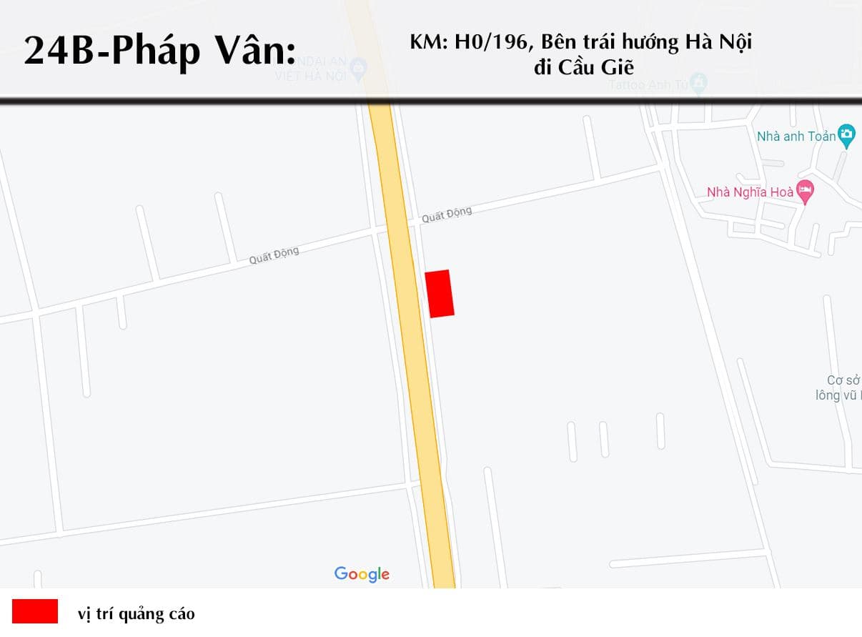 Ảnh vị trí 24B (H0/196) QL1A Bên tay trái hướng cao tốc Pháp Vân - Cầu Giẽ, 3/3