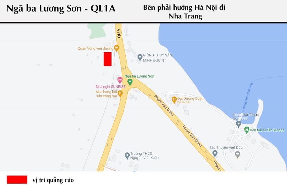 Ảnh vị trí QL1A bên phải hướng từ Hà Nội đi Nha Trang, 3/3