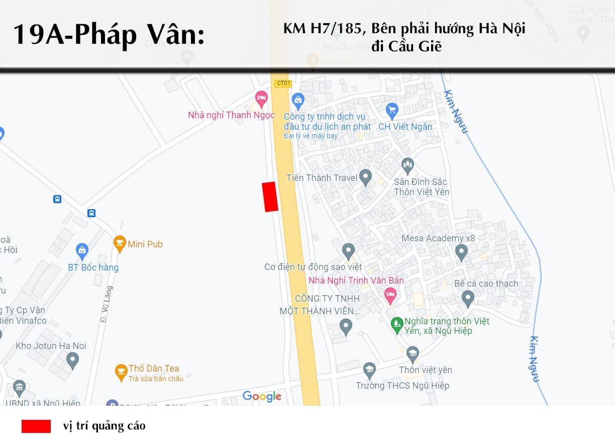 Ảnh vị trí 19A (H7/185) QL1A Bên tay phải hướng cao tốc Pháp Vân - Cầu Giẽ, 3/3