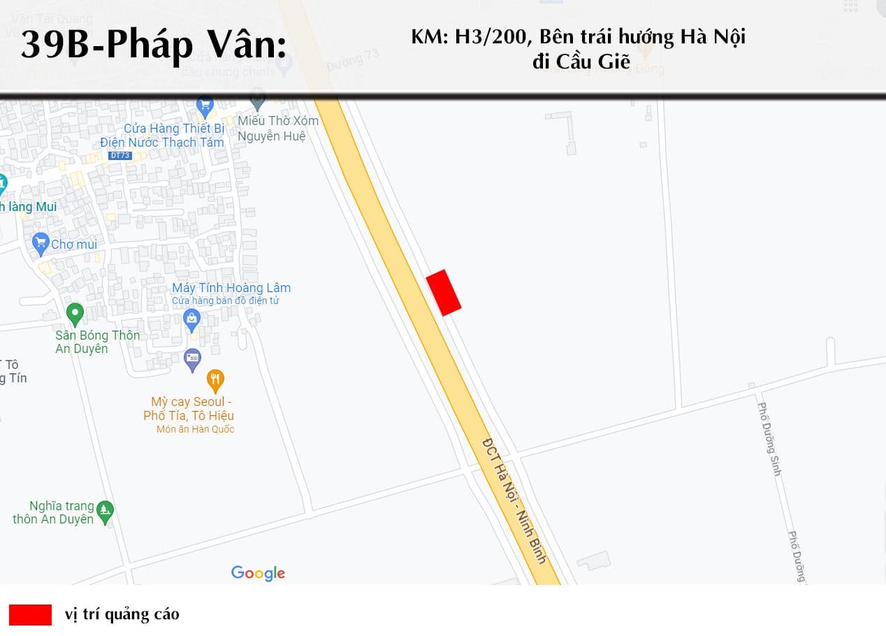 Ảnh vị trí 39B (H3-200) QL1A Bên tay trái hướng cao tốc Pháp Vân - Cầu Giẽ, 3/3
