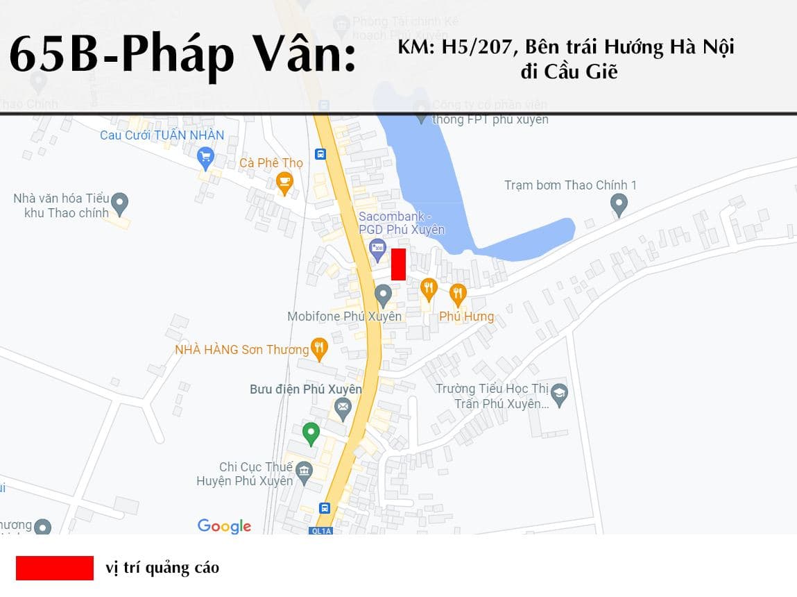Ảnh vị trí 65B (H5/207) QL1A Bên tay trái hướng cao tốc Pháp Vân - Cầu Giẽ, 3/3